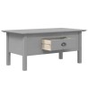 Table basse BODO gris 100x55x46 cm bois de pin massif 582572582572