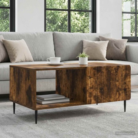 Table basse Chêne fumé 90 x 50 x 40 cm Bois d'ingénierie 582575582575