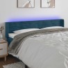 Tête de lit à LED Bleu foncé 163x16x78/88 cm Velours 582579582579