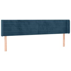 Tête de lit à LED Bleu foncé 163x16x78/88 cm Velours 582579582579