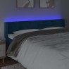 Tête de lit à LED Bleu foncé 163x16x78/88 cm Velours 582579582579