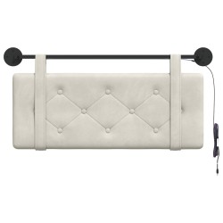 Tête de lit suspendue Avec lumière LED Crème Velours 582581582581
