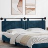 Tête de lit suspendue Avec lumière LED Bleu Velours 582583582583