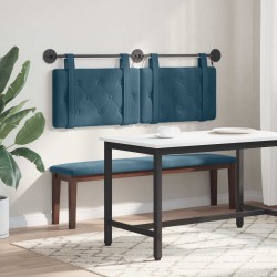 Tête de lit suspendue Avec lumière LED Bleu Velours 582584582584