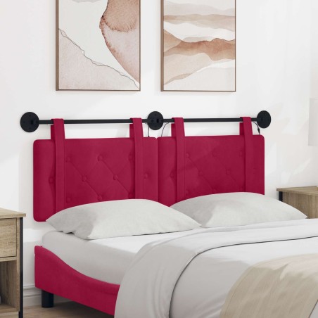 Tête de lit suspendue Avec lumière LED Bordeaux Velours 582586582586