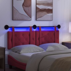 Tête de lit suspendue Avec lumière LED Bordeaux Velours 582586582586