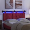 Tête de lit suspendue Avec lumière LED Bordeaux Velours 582586582586