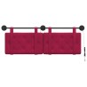 Tête de lit suspendue Avec lumière LED Bordeaux Velours 582586582586