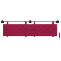 Tête de lit suspendue Avec lumière LED Bordeaux Velours 582587582587