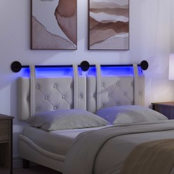 Tête de lit suspendue Avec lumière LED Crème Velours 582588582588