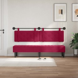 Tête de lit suspendue Avec lumière LED Bordeaux Velours 582589582589