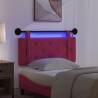 Tête de lit suspendue Avec lumière LED Bordeaux Velours 582590582590