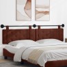 Tête de lit suspendue Avec lumière LED Brun Brillant PU antique 582591582591