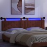 Tête de lit suspendue Avec lumière LED Brun Brillant PU antique 582591582591