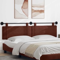Tête de lit suspendue Avec lumière LED Brun Brillant PU antique 582592582592