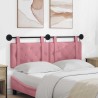 Tête de lit suspendue Avec lumière LED Rose Velours 582594582594
