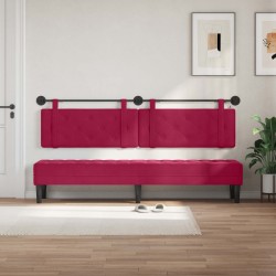 Tête de lit suspendue Avec lumière LED Bordeaux Velours 582596582596
