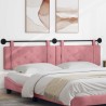 Tête de lit suspendue Avec lumière LED Rose Velours 582597582597