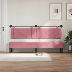 Tête de lit suspendue Avec lumière LED Rose Velours 582597582597