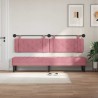 Tête de lit suspendue Avec lumière LED Rose Velours 582597582597