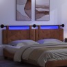 Tête de lit suspendue Avec lumière LED Marron PU antique 582598582598