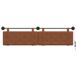 Tête de lit suspendue Avec lumière LED Marron PU antique 582598582598