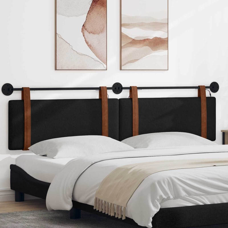 Tête de lit suspendue Avec lumière LED Noir PU antique 582602582602
