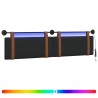 Tête de lit suspendue Avec lumière LED Noir PU antique 582602582602