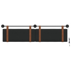 Tête de lit suspendue Avec lumière LED Noir PU antique 582602582602