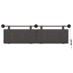 Tête de lit suspendue Avec lumière LED Noir PU antique 582603582603