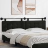 Tête de lit suspendue Avec lumière LED Noir Simili cuir 582604582604