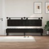 Tête de lit suspendue Avec lumière LED Noir Simili cuir 582604582604