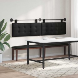 Tête de lit suspendue Avec lumière LED Noir Simili cuir 582604582604