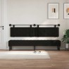 Tête de lit suspendue Avec lumière LED Noir Simili cuir 582605582605