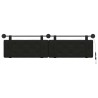 Tête de lit suspendue Avec lumière LED Noir Simili cuir 582605582605