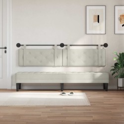 Tête de lit suspendue Avec lumière LED Crème Velours 582606582606