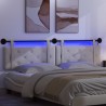 Tête de lit suspendue Avec lumière LED Crème Velours 582606582606