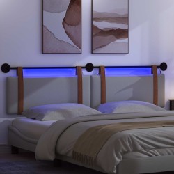 Tête de lit suspendue Avec lumière LED Gris clair PU antique 582607582607