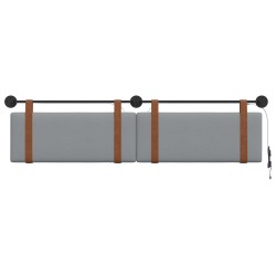 Tête de lit suspendue Avec lumière LED Gris clair PU antique 582607582607