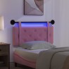 Tête de lit suspendue Avec lumière LED Rose Velours 582608582608