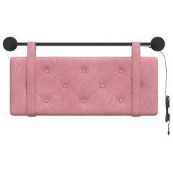 Tête de lit suspendue Avec lumière LED Rose Velours 582608582608