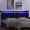 Tête de lit suspendue Avec lumière LED Noir Velours 582609582609