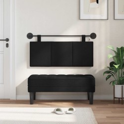 Tête de lit suspendue Avec lumière LED Noir Tissu 582610582610