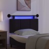 Tête de lit suspendue Avec lumière LED Noir Tissu 582610582610