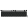 Tête de lit suspendue Avec lumière LED Noir Tissu 582611582611
