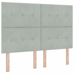 Tête de lit Gris clair 144 cm Velours 582612582612