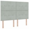 Tête de lit Gris clair 144 cm Velours 582612582612