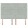 Tête de lit Gris clair 144 cm Velours 582612582612