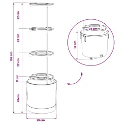 Cultivateur de Tomates Naturo ECO Ø 29 x 106 cm WPC 582614582614
