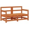 2 Pièce Canapé d'angle de jardin Bois de pin massif Brun cire 582623582623